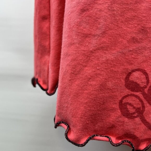 Jude Stuecker L Fiber Art Artsy Knit Skirt Organic Cotton Silk Screen Tie Dye - Picture 5 of 6